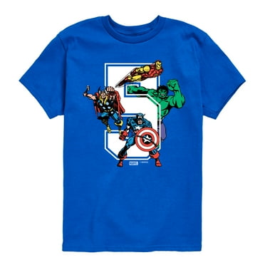 Marvel The Avengers - Birthday 5 - Toddler And Youth Short Sleeve Graphic T-Shirt