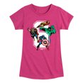 thumbnail image 1 of Marvel The Avengers - Birthday 6 - Toddler And Youth Girls Fitted Short Sleeve Graphic T-Shirt, 1 of 5