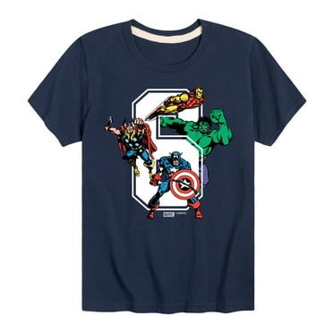 Marvel The Avengers - Birthday 6 - Toddler And Youth Short Sleeve Graphic T-Shirt