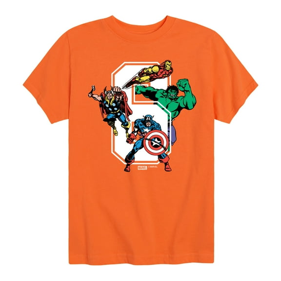 Marvel The Avengers - Birthday 6 - Toddler And Youth Short Sleeve Graphic T-Shirt