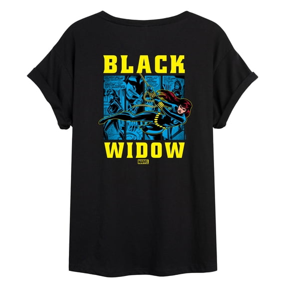 Marvel The Avengers - Black Widow Comic - Women's Oversized Graphic T-Shirt