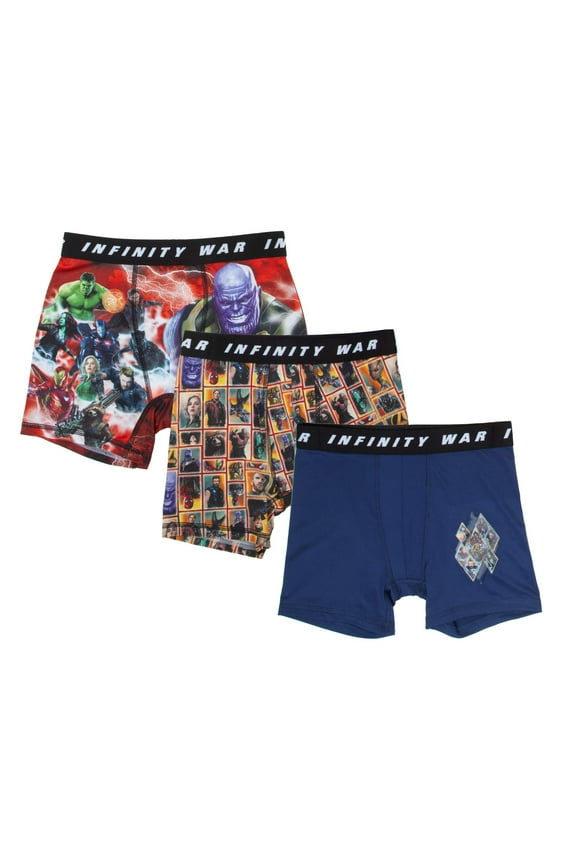 Marvel The Avengers, Boys Underwear, 3 Pack Boxer Briefs (Little Boys & Big Boys)