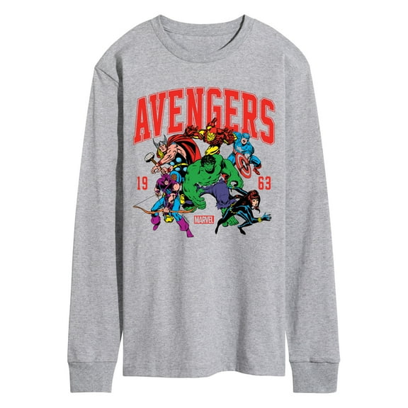 Marvel The Avengers - Collegiate - Adult Long Sleeve Graphic T-Shirt