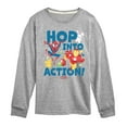 thumbnail image 1 of Marvel The Avengers - Easter Hop Into Action - Toddler And Youth Long Sleeve Graphic T-Shirt, 1 of 5