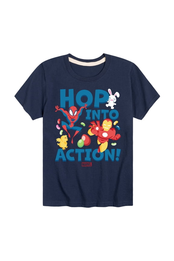 The Avengers - Easter Hop Into Action - Toddler And Youth Short Sleeve Graphic T-Shirt