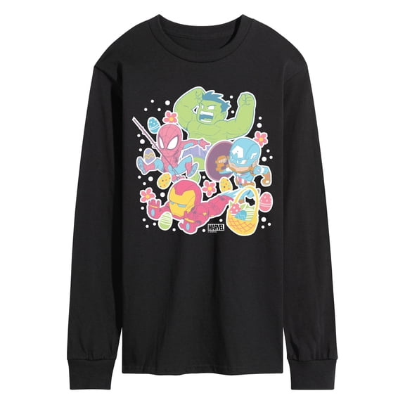 Marvel The Avengers - Easter Stickers - Men's Long Sleeve Graphic T-Shirt