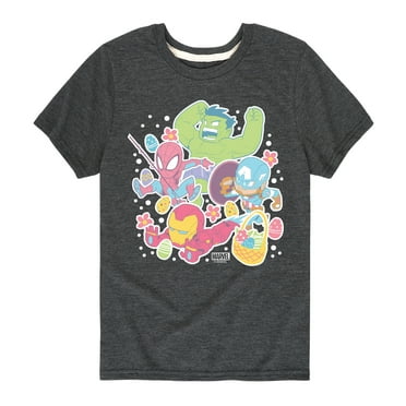 Marvel The Avengers - Easter Stickers - Toddler And Youth Short Sleeve Graphic T-Shirt