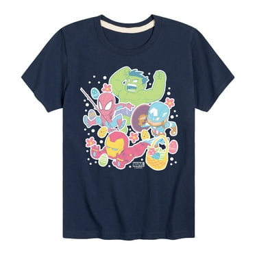 Marvel The Avengers - Easter Stickers - Toddler And Youth Short Sleeve Graphic T-Shirt