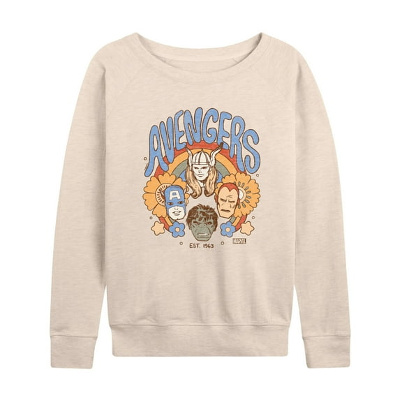Marvel The Avengers - Floral - Women's French Terry Pullover Sweatshirt