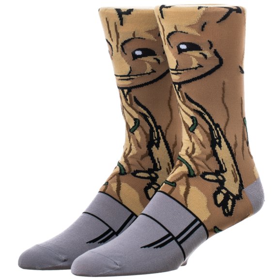 Marvel The Avengers Groot 360-Degree Graphic Print Crew Socks