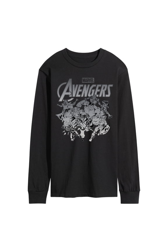 The Avengers - Group Logo - Adult Long Sleeve Graphic T-Shirt