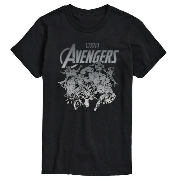 Marvel The Avengers - Group Logo - Adult Short Sleeve Graphic T-Shirt