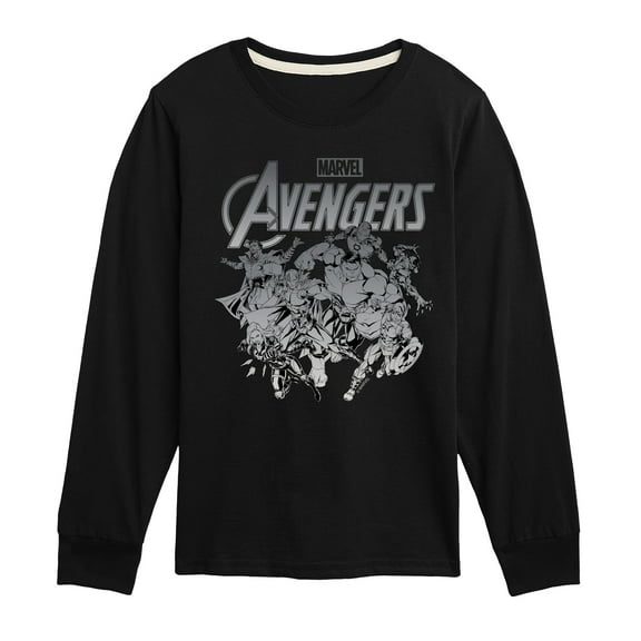 Marvel The Avengers - Group Logo - Toddler And Youth Long Sleeve Graphic T-Shirt