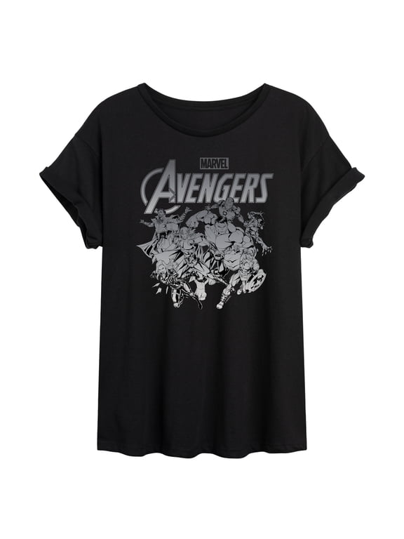 - Avengers Group Logo Women's Relaxed Fit T-Shirt