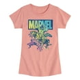 thumbnail image 1 of Marvel The Avengers - Group Rainbow - Toddler And Youth Girls Fitted Short Sleeve Graphic T-Shirt, 1 of 5