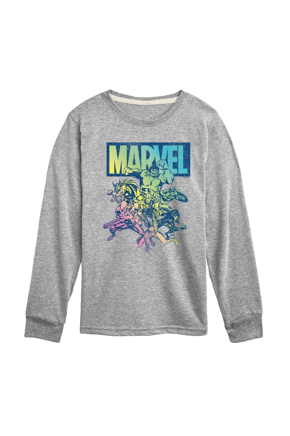 The Avengers - Group Rainbow - Toddler And Youth Long Sleeve Graphic T-Shirt
