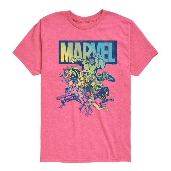 Marvel The Avengers - Group Rainbow - Toddler And Youth Short Sleeve Graphic T-Shirt