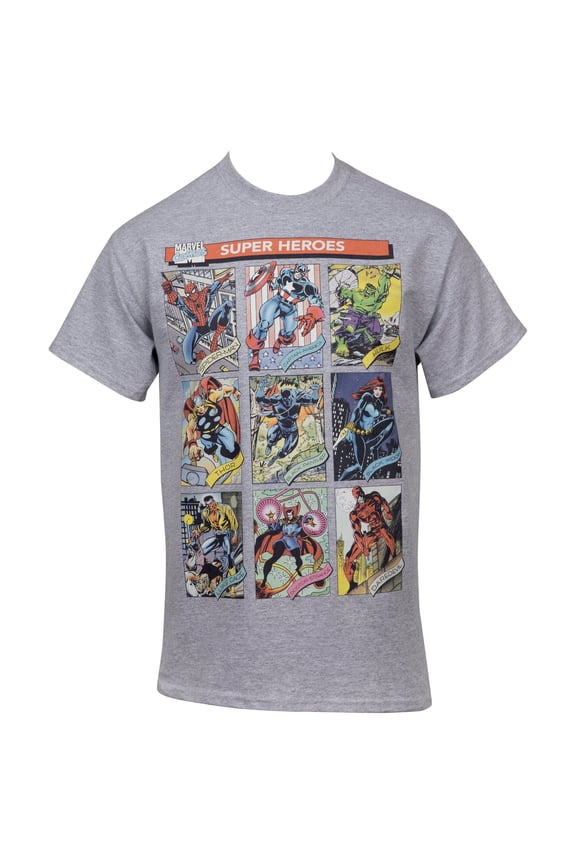Marvel The Avengers Hero Trading Card Images T-shirt-3XLarge