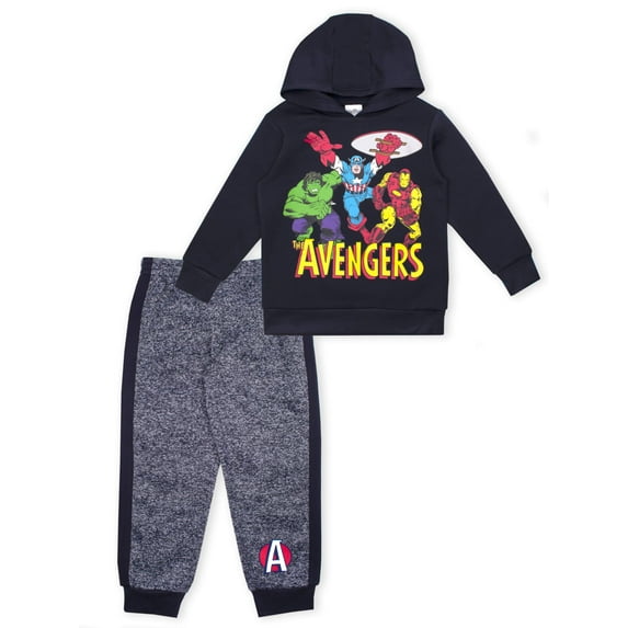 Marvel The Avengers Hoodie & Side Taped Jogger, 2-Piece Outfit Set (Little Boys)