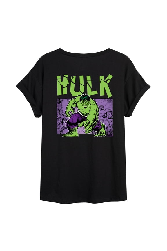 The Avengers - Hulk Comic - Women's Oversized Graphic T-Shirt