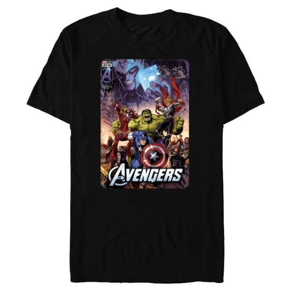 Marvel The Avengers Infinity Saga Comic Cover - Short Sleeve Blended T-Shirt for Adults - Customized-Black