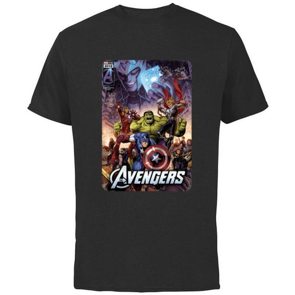 Marvel The Avengers Infinity Saga Comic Cover - Short Sleeve Cotton T-Shirt for Adults - Customized-Black