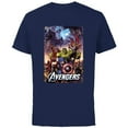 thumbnail image 1 of Marvel The Avengers Infinity Saga Comic Cover - Short Sleeve Cotton T-Shirt for Adults - Customized-Navy, 1 of 5