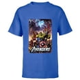 thumbnail image 1 of Marvel The Avengers Infinity Saga Comic Cover - Short Sleeve T-Shirt for Kids - Customized-Royal, 1 of 5