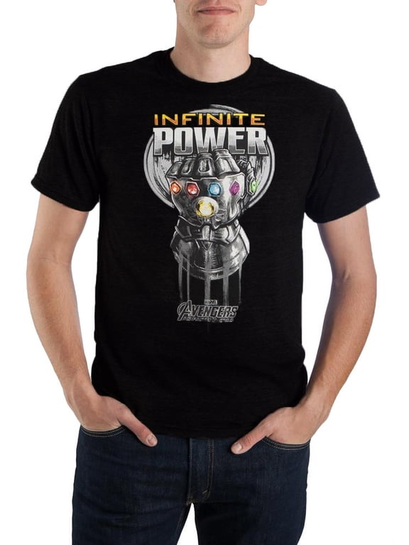 Marvel The Avengers Infinity War Infinite Power Gauntlet Men's T-shirt (Large)