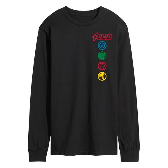 Marvel The Avengers - Logos - Adult Long Sleeve Graphic T-Shirt