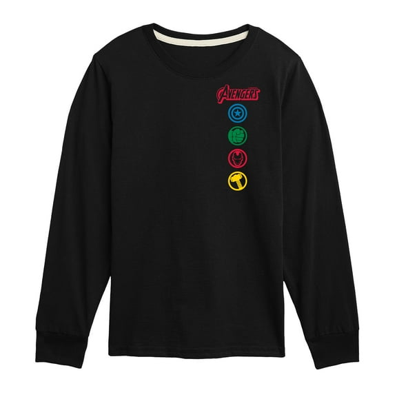 Marvel The Avengers - Logos - Toddler And Youth Long Sleeve Graphic T-Shirt