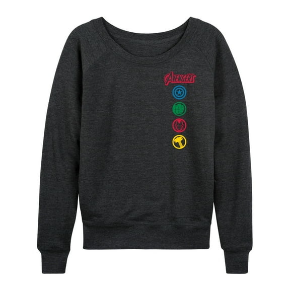 Marvel The Avengers - Logos - Women's French Terry Pullover Sweatshirt
