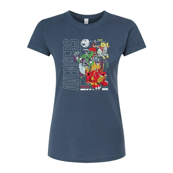 Marvel The Avengers - Mech Schematic - Juniors Fitted Graphic T-Shirt