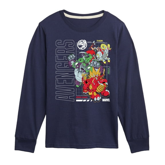Marvel The Avengers - Mech Schematic - Toddler And Youth Long Sleeve Graphic T-Shirt