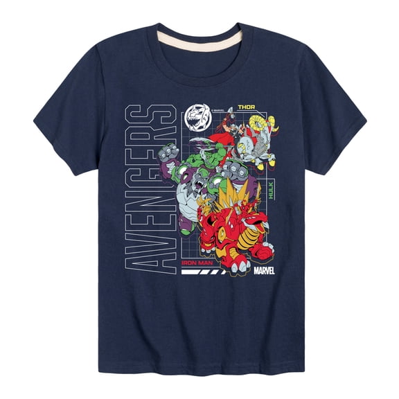 Marvel The Avengers - Mech Schematic - Toddler And Youth Short Sleeve Graphic T-Shirt
