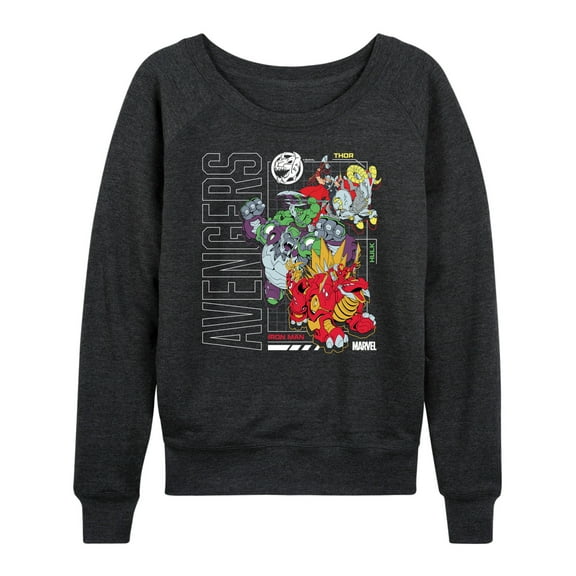 Marvel The Avengers - Mech Schematic - Women's French Terry Pullover Long Sleeve Shirt