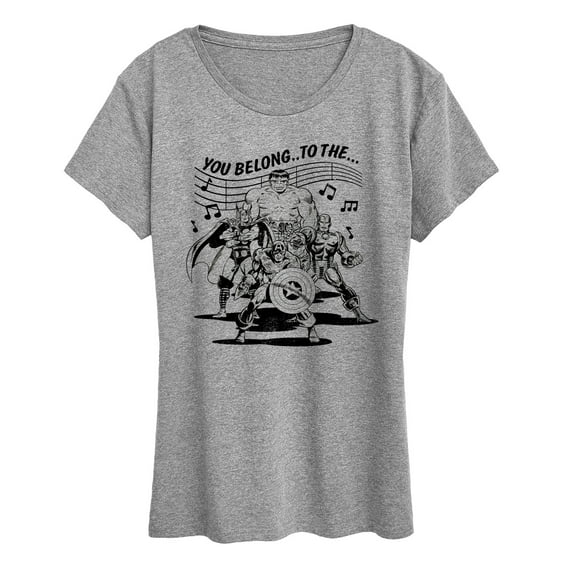 Marvel The Avengers - Merry Marching Society - Women's Short Sleeve Graphic T-Shirt
