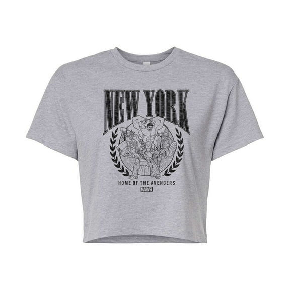 Marvel The Avengers - NYC - Juniors Cropped Graphic T-Shirt