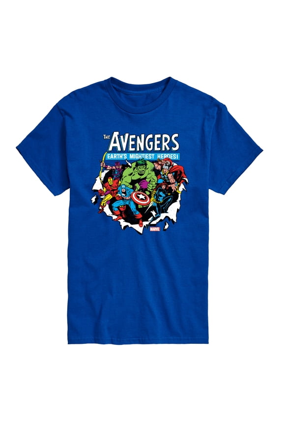 The Avengers - Paper Rip - Adult Short Sleeve Graphic T-Shirt