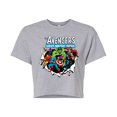 thumbnail image 1 of Marvel The Avengers - Paper Rip - Juniors Cropped Graphic T-Shirt, 1 of 5