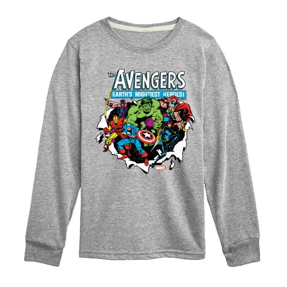 Marvel The Avengers - Paper Rip - Toddler And Youth Long Sleeve Graphic T-Shirt