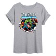 thumbnail image 1 of Marvel The Avengers - Paper Rip - Women's Oversized Graphic T-Shirt, 1 of 5