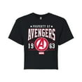 thumbnail image 1 of Marvel The Avengers - Property Of - Juniors Cropped Graphic T-Shirt, 1 of 5