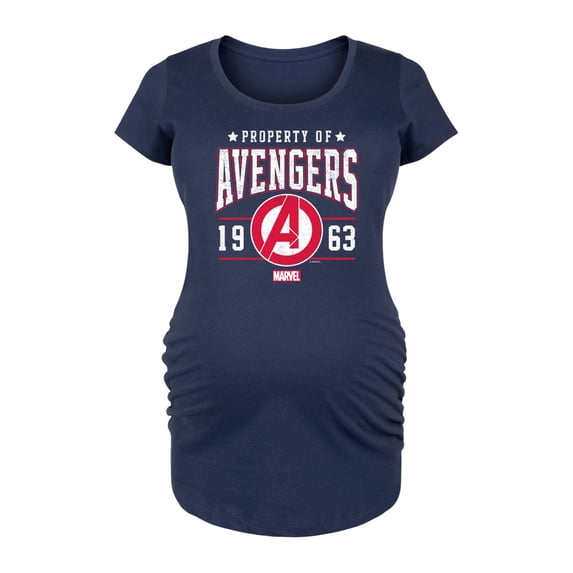 Marvel The Avengers - Property Of - Maternity Scoop Neck Graphic T-Shirt