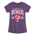 thumbnail image 1 of Marvel The Avengers - Property Of - Toddler And Youth Girls Fitted Short Sleeve Graphic T-Shirt, 1 of 5