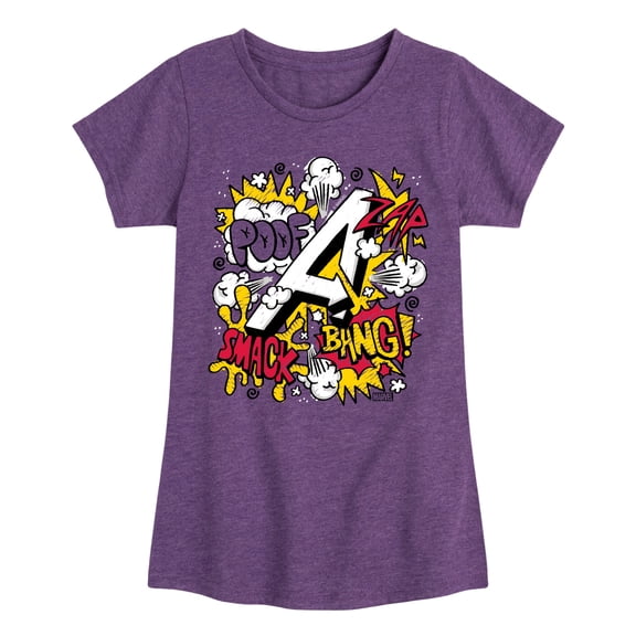 Marvel The Avengers - Scribble Doodles - Toddler And Youth Girls Fitted Short Sleeve Graphic T-Shirt