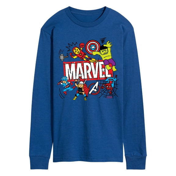 Marvel The Avengers - Sketch - Adult Long Sleeve Graphic T-Shirt