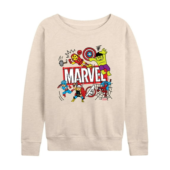 Marvel The Avengers - Sketch - Women's French Terry Pullover Sweatshirt