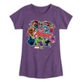thumbnail image 1 of Marvel The Avengers - Stickers Style - Toddler And Youth Girls Fitted Short Sleeve Graphic T-Shirt, 1 of 5