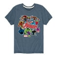 thumbnail image 1 of Marvel The Avengers - Stickers Style - Toddler And Youth Short Sleeve Graphic T-Shirt, 1 of 5